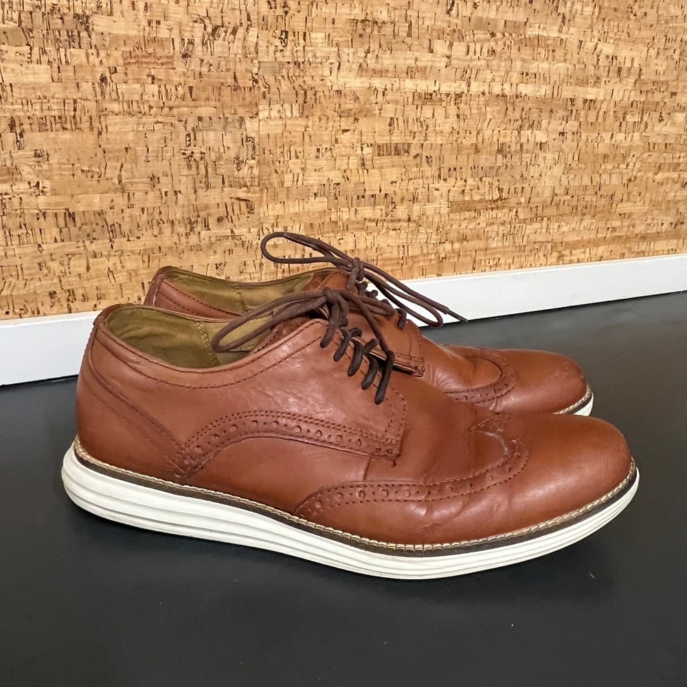 Cole Haan Original Grand Wingtip Oxford Mens 9.5M British Tan Leather C26471